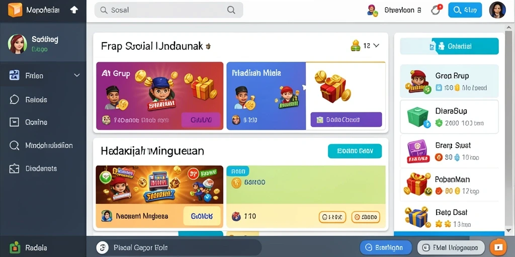 Tampilan utama permainan dengan karakter pilihan.