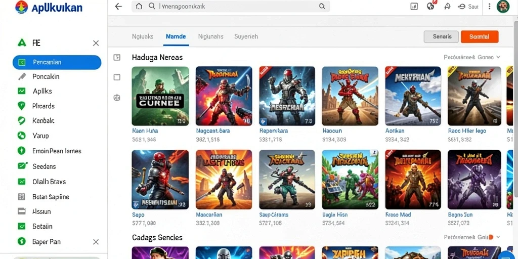 Screenshot menampilkan tampilan awal permainan yang menarik.