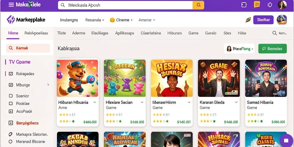 Screenshot menunjukkan antarmuka permainan yang menarik.