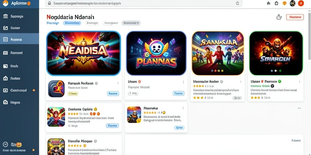 Tampilan antarmuka permainan yang menarik.